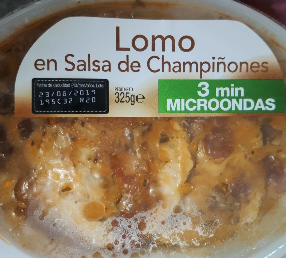 Lomo en salsa de champiñones DESCATALOGADO