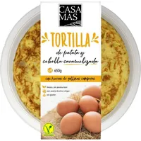 Tortilla de patata con cebolla caramelizada
