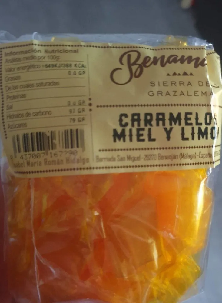 Caramelos miel y limón