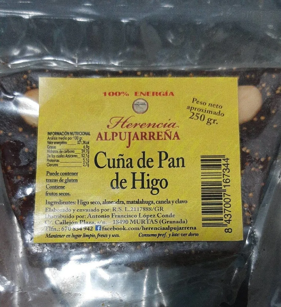 Cuña de pan de higo