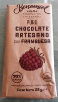Chocolate artesano con frambuesa