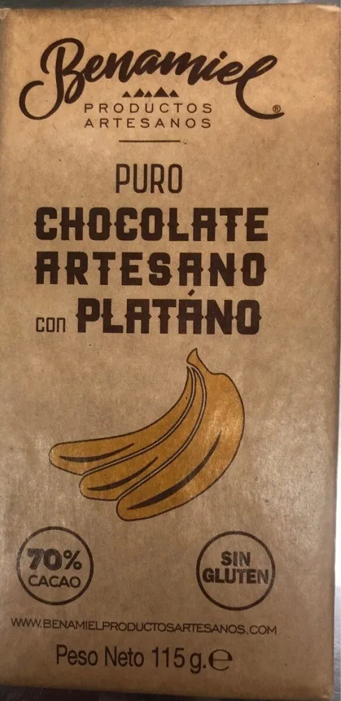 Puro chocolate artesano con platano