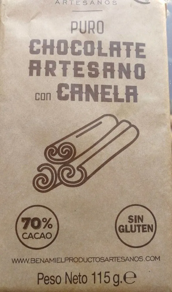 Chocolate artesano con canela