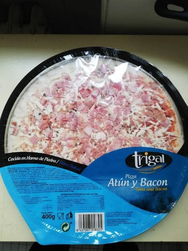 Pizza atún y bacon