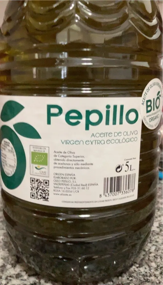 Aceite Oliva virgen extra Bio