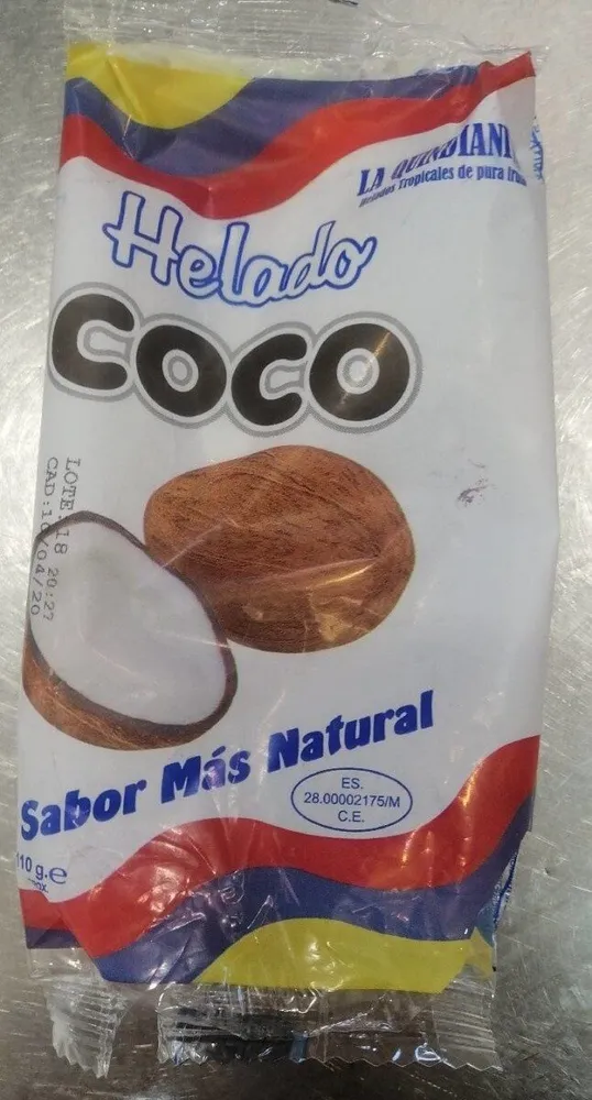 Helado coco