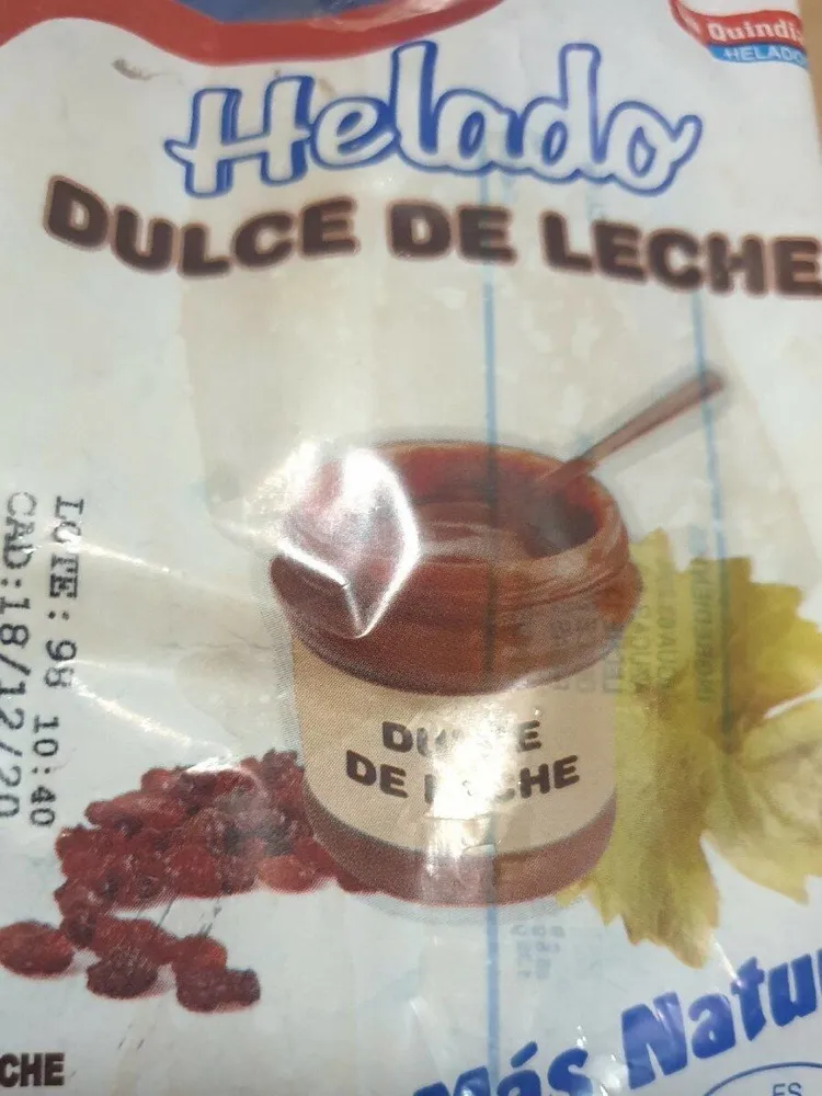 Helado de dulce de leche