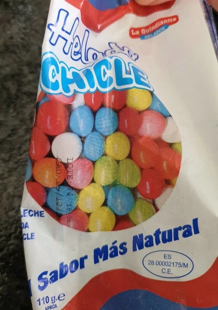 Helado chicle