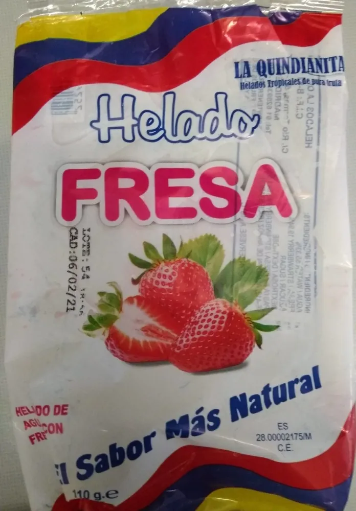 Helado de fresa