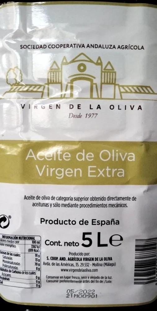 Aceite de oliva virgen extra