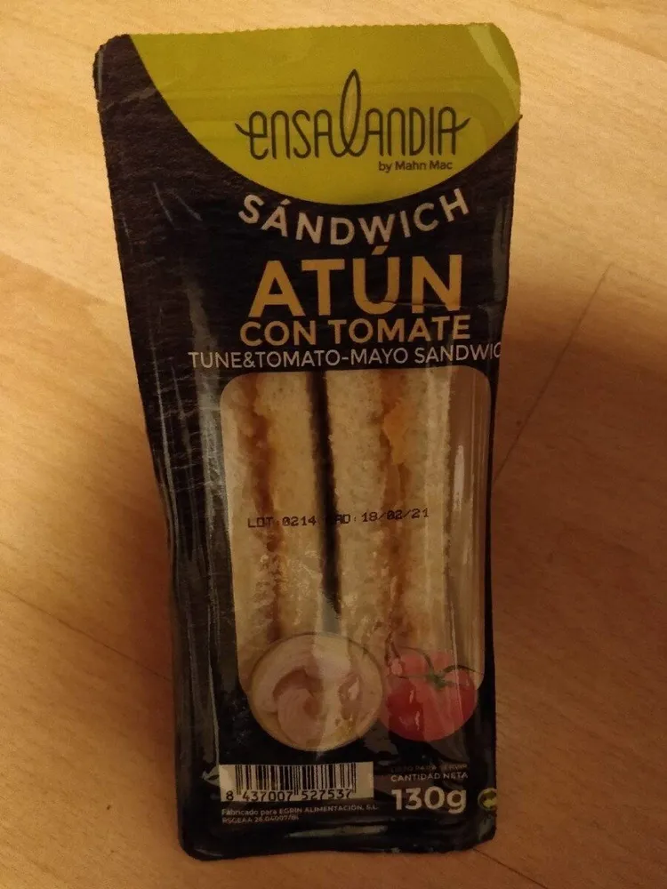 Sándwich - Atún con tomate