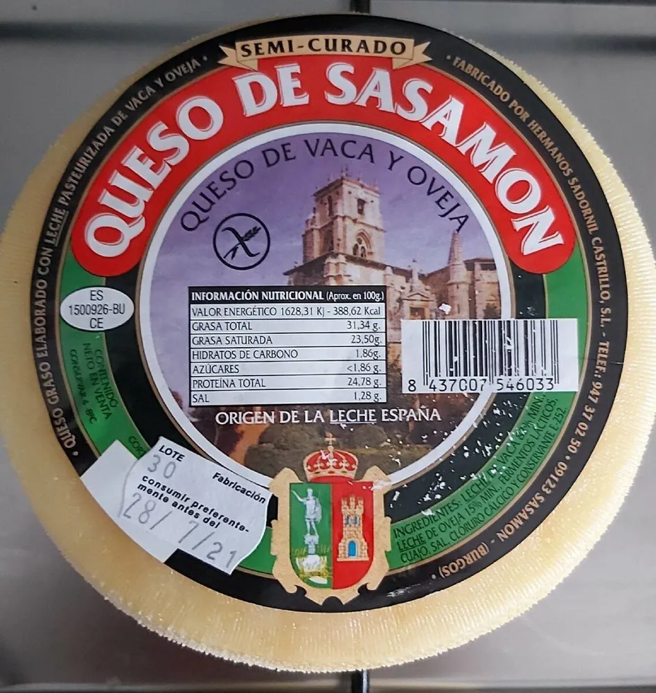 Queso de vaca y oveja semi-curado