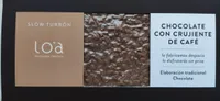 Turrón de chocolate con crujiente de café