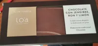 Turrón de chocolate con jengibre, ron y limón