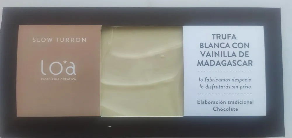 Turrón de trufa blanca con vainilla de Madagascar
