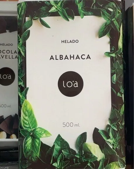 Helado de albajaca