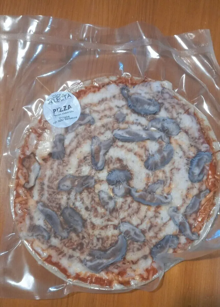 cocina selecta pizza shitake con salsa barbacoa