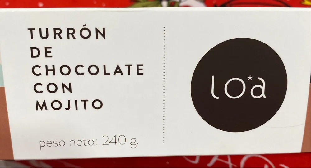 Turrón de chocolate con mojito