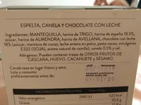 Espelta, canela y chocolate con leche
