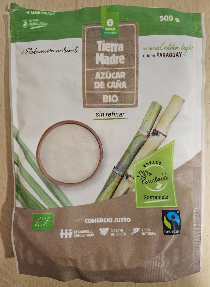 Azúcar de caña bio sin refinar