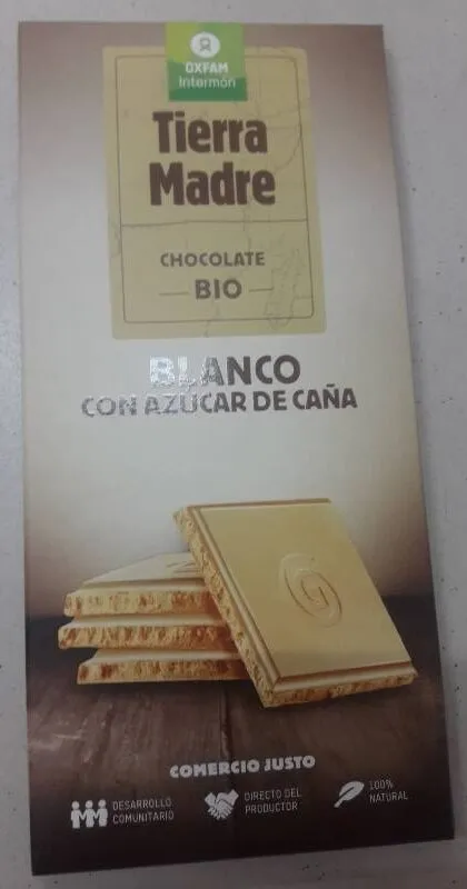 Chocolate blanco con azúcar de caña