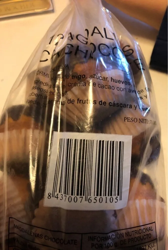 Magdalenas con chocolate