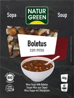 Bio sopa de boletus con miso ecológica sin lactosa
