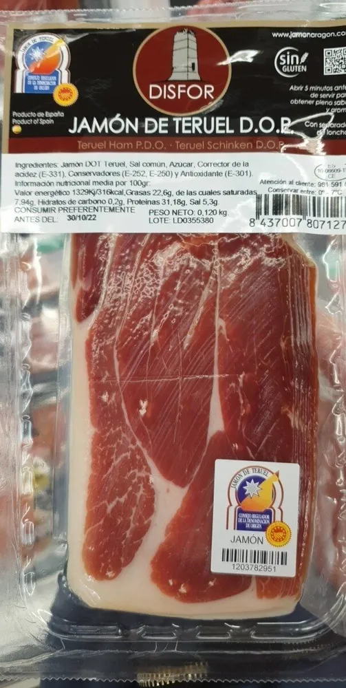 Jamon de teruel DOP