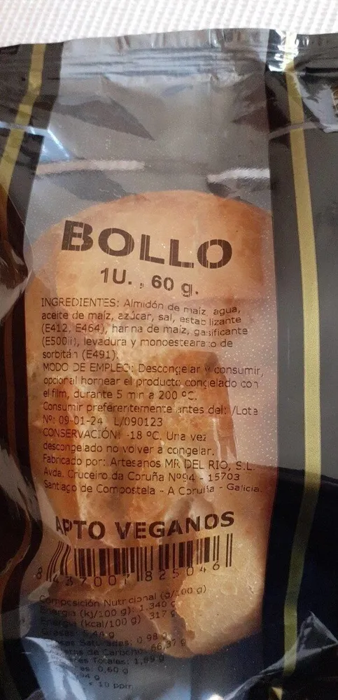 Bollo sin gluten