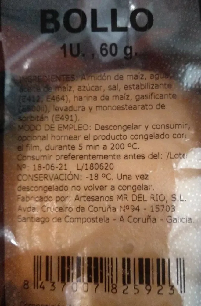 Bollo sin gluten