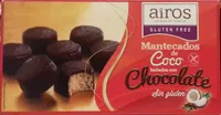 Mantecados de coco bañados con chocolate sin gluten