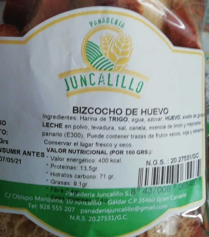 Bizcocho de huevo