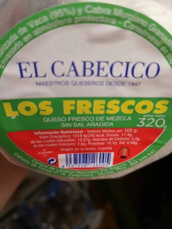 Queso fresco de mezcla