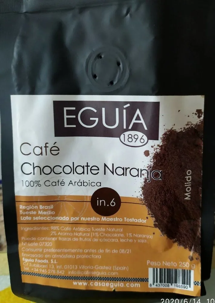 Café chocolate naranja