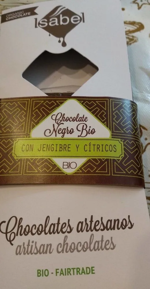 Chocolate negro con jengibre y cítricos