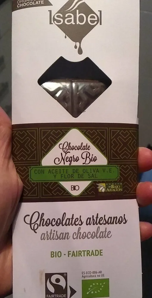Chocolate negro Bio con aceite oliva y flor de sal