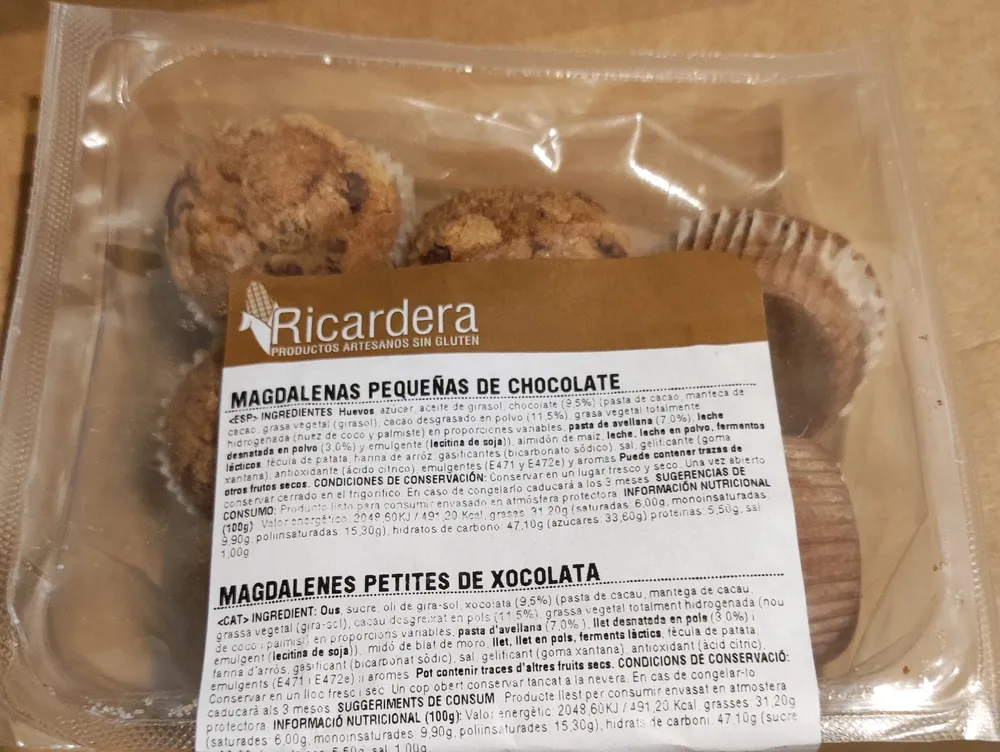 Magdalenas Pequeñas Chocolate