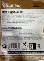 Barra de cereales sin gluten