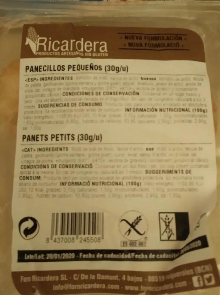 Panecillos sin gluten