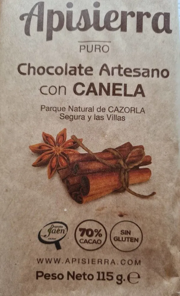 Chocolate puro con canela
