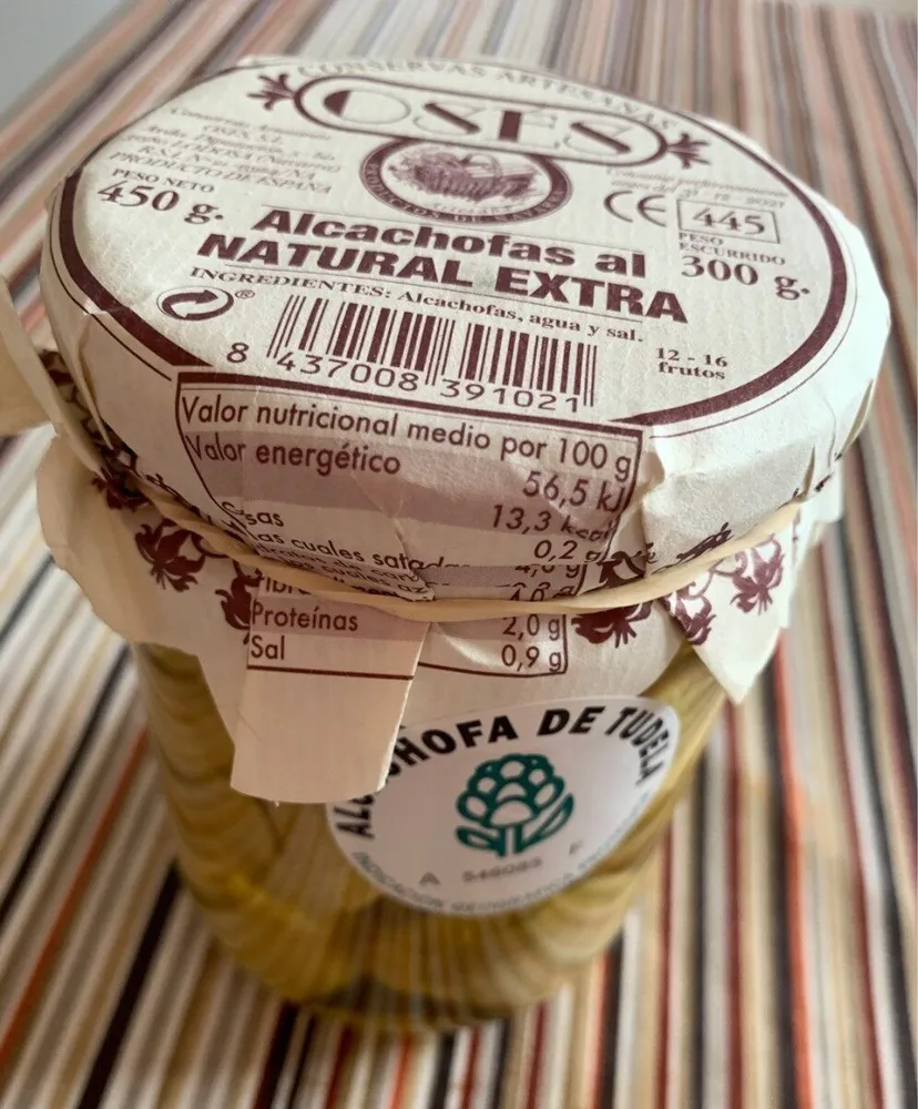 Alcachofas al natural extra