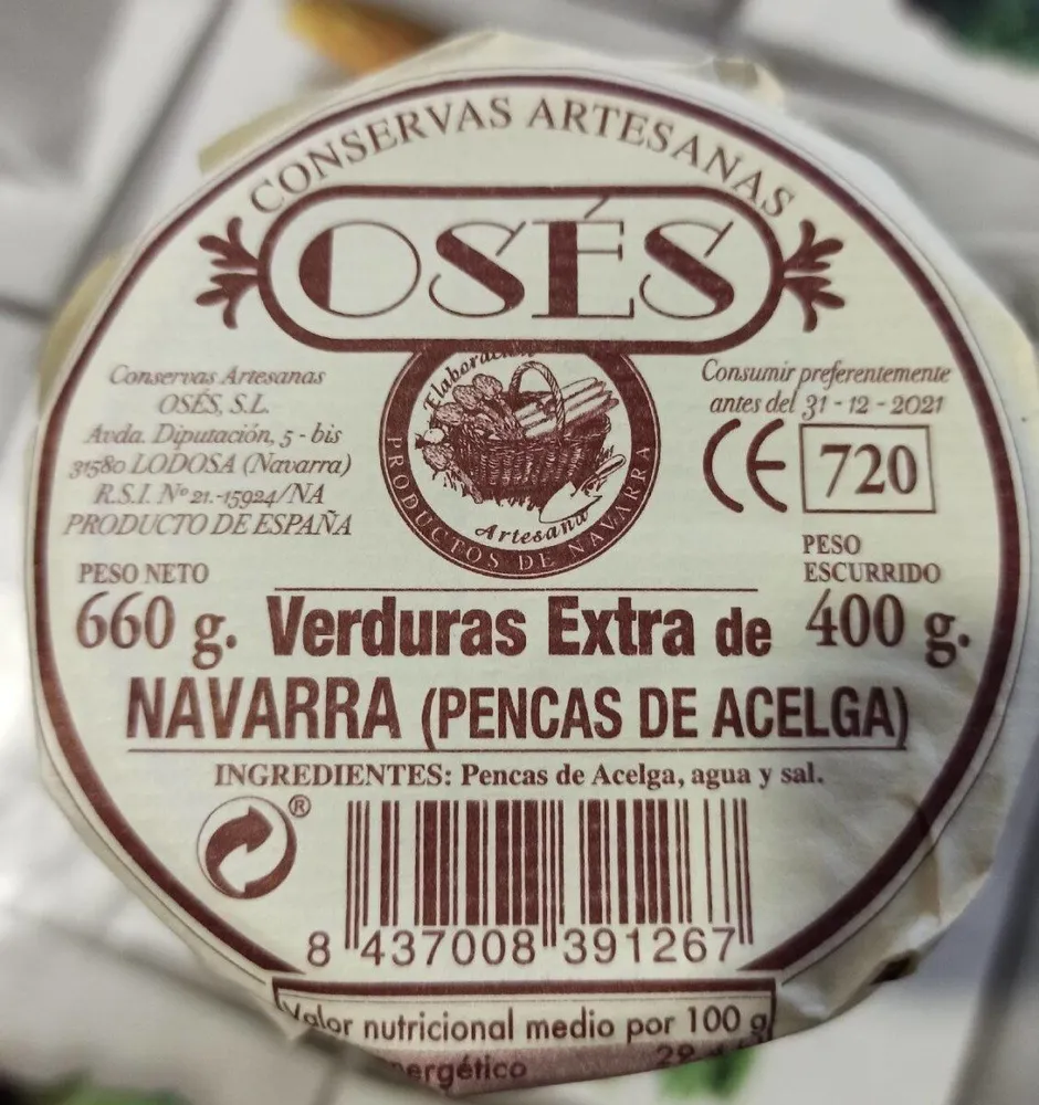 Pencas de acelga