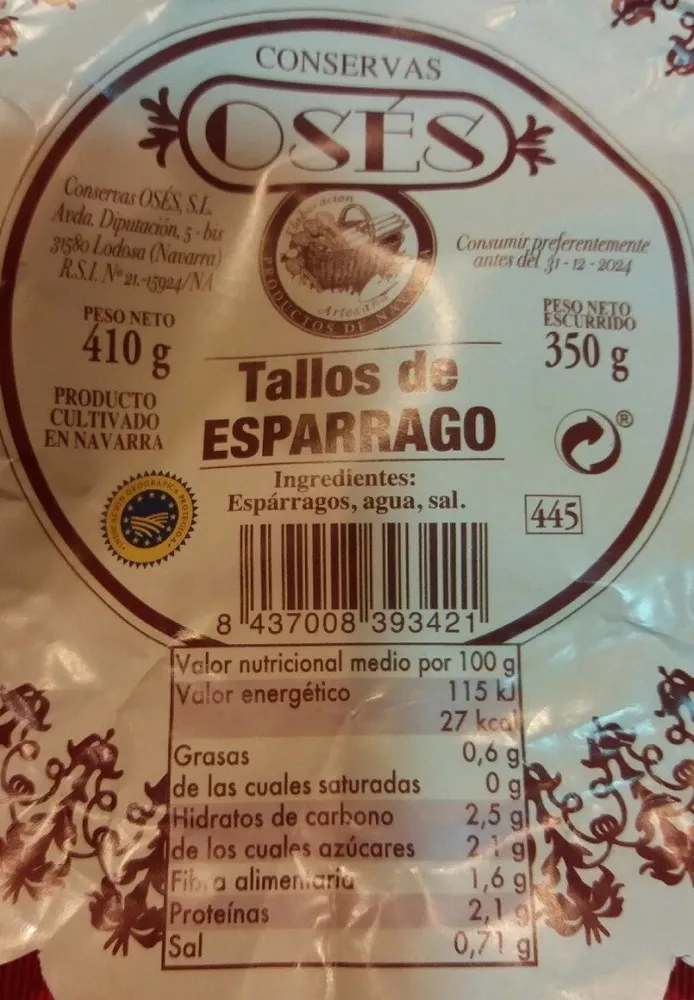 Tallos de esparrago