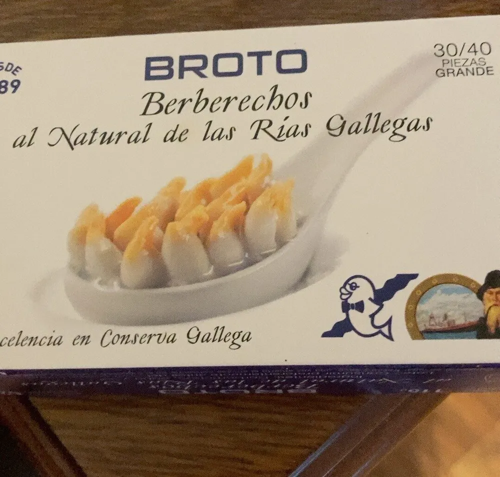 Berberechos al natural de las rias gallegas