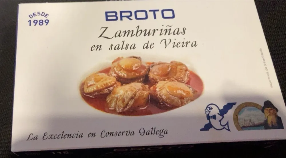 Zamburiñas en sals de vieira