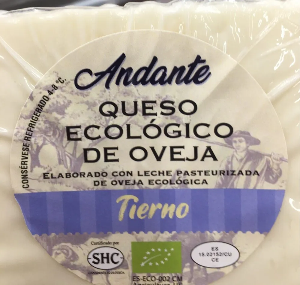 Queso ecológico de oveja tierno