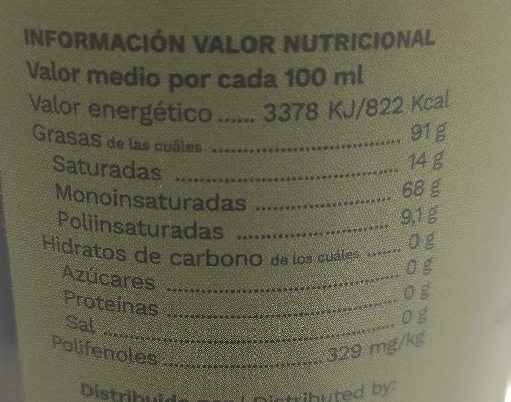Aceite de oliva virgen extra calidad premium