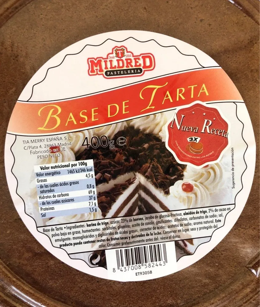 Base de tarta