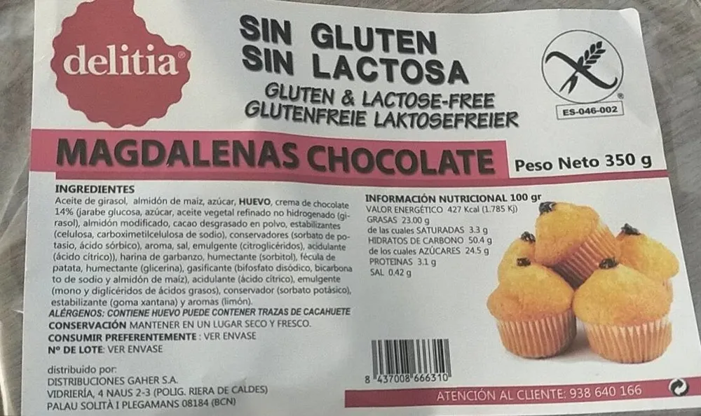 Magdalenas chocolate