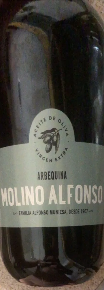 Aceite arbequina molino alfonso